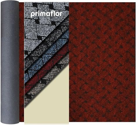 Primaflor Schmutzfangläufer Ventura | 100x1000 cm | Rot | Nadelfilz aus 100 % Polypropylen, 7 mm hoch, rutschhemmender Gel-Rücken, zuschneidbar Fußmatte, Schmutzfangmatte und Läufer