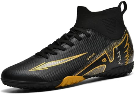 IFIKK Herren Hochschaft Fußballschuhe, Mehrfarbig Designs, Böden für Festen Boden und Kunstrasen, Stylischer Flügelakzent, für Fußballtraining und -Spiele (B03,41)