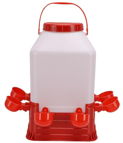 Tomantery Abreuvoir à Poulet Fontaine à Volaille en Plastique Durable 10L Mangeoire à Poussin de Grande capacité pour Canards, Facile à Nettoyer pour Diverses Volailles