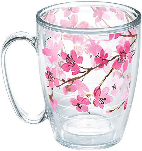 Tervis Sakura Gobelet isotherme à double paroi en fleurs de cerisier japonais fabriqué aux États-Unis pour garder les boissons froides et chaudes, 473,6 g, classique – Sans couvercle