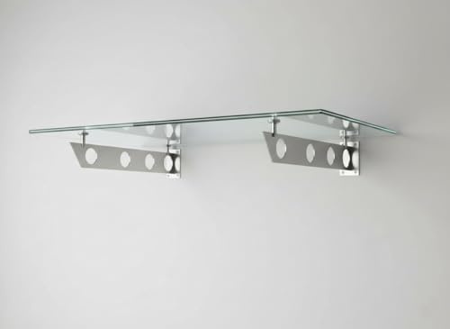 Glaszentrum Hagen - Glasvordach Vordach Pavillion Türvordach Markise Haustürvordach VSG-Glas inkl. Edelstahlhalter (Typ - S, 150x90cm)