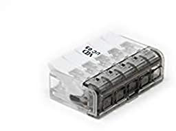 Electraline 80613 Verbindungsklemme 5 Drähte, 0.2 bis 4 mm2, mit Hebel, 5 Stück, UC 5 Eingänge