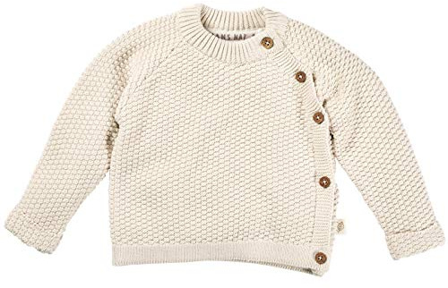 Bio Baby Perlen Jäckchen 100% Bio-Baumwolle (kbA) GOTS zertifiziert, Ecru, 74/80
