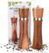 AUROMA Salz & Pfeffermühlen Set aus hochwertigem Akazienholz gefertigt | Modernes Design | Geschenkidee | Gewürzmühlen für Salz, Pfeffer, Chili & alle Arten von Kräutern | Keramikmahlwerk (21,5cm)