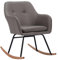vidaXL Schaukelstuhl Schwingsessel Relaxstuhl Schwingstuhl Stuhl Polsterstuhl Wippstuhl Schaukelsessel Sessel Relaxsessel Hellgrau Stoff