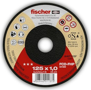 fischer - FCD-FHP Trennscheiben 125X1X22,23 Beton Trennscheibe Hochleistungsscheibe 5er Pack