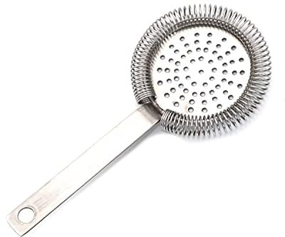 Passoire à Cocktail Professionnelle Cerclage Complet Sans Pattes Acier Inoxydable Filtration Glace Matériel de Bar et de Restaurant Accessoire Barman Mixologie (1)