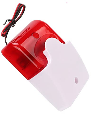 Luz de Advertencia de Seguridad, Alarma Sonora Y con Luz Roja Intermitente Resistente Al Impacto, Sirena de 110 DB Y Parpadeo de 150 Veces/Min, Volumen Ajustable(24 V)