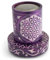 NKlaus incensiere Ø9,5cm in pietra ollare viola con bruciatore d'incenso a setaccio per tea light 39172