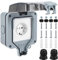 Toma de Exterior Impermeable IP66 Enchufe de Corriente Exterior con Tapa Abatible para Cocina Baño Garaje Piscina y Jardín