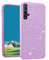 Compatibile con Cover Huawei Nova 5T Silicone Glitter Antiurto, Custodia Huawei Nova 5T TPU Sottile Morbida Brillantini 3 in 1 Protezione Case (Viola)