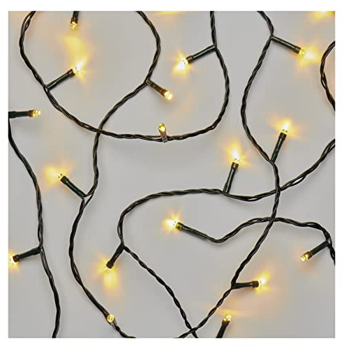 EMOS LED-Lichterkette warmweiß für Innen und Außen, 8m lange IP44 Weihnachtslichterkette mit 80 LEDs + 5m Zuleitung und Netzteil, 6 Stunden Timer Funktion, für Party, Weihnachten, Deko