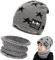 Tuofang Kinder Winter Warm Beanie Mütze und Loop Schlauchschal Set mit Fleece Gefütterte, Wintermütze und Loop Schal, für 5-15 Jahre Alt Jungen Mädchen Wintermütze Halswärmer Strickset (Grau)