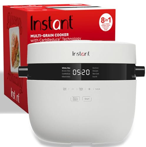Instant 20-Cup Rice Cooker, Rice and Grain Multi-Cooker with Carb Reducing Technology without Compromising Taste or Texture, From the Makers of Instant Pot, Includes 8 Cooking Presets