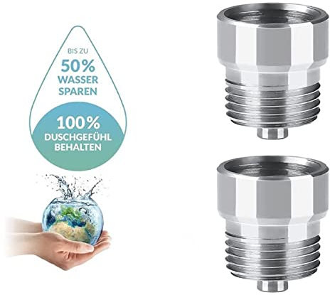 Dusch-Wasserspare,Durchflussbegrenzer Dusche,Wassersparer Für Dusche,Passend Nahezu Alle Duscharmaturen & Duschköpfe,Bis zu 50% Wasser Sparen,Leichte Installation Ohne Werkzeug (2PCS)