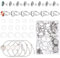 SUNNYCLUE 1 Box 88 Teilige Cabochon Sets Blanko Ringe Flache Armbänder Lünette Ohrsteckerfassung Halbrunde Glas Cabochons Für Die Schmuckherstellung Armbänder Ohrringe Frauen DIY Bastelbedarf