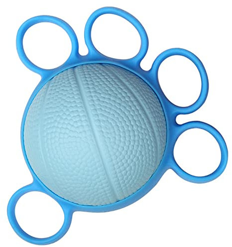 Handtrainer Set Fingertrainer Unterarmtrainer 2er Set,Knetball Antistres-Bälle Silikon Handtrainer Fingertrainer,Fingergymnastik-Ball,Griffkraft Trainer Finger Training Trainingsgerät (Blau, 7cm)