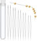 Beading Needle, 10Pcs Big Eye Bead Needles for Seed Beads Stainless Steel Embroidery Needles with Bottle for Jewellery Making