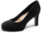 DREAM PAIRS Women's Close Toe Low Heels Platform Pump Comfortable Office Work Dress Shoes for Women SDPU2365W,Size 7,Black-Nubuck,SDPU2365W