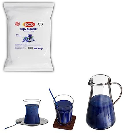 KOZA Getränkepulver für Kaltgetränke-Automat 450gr | Pulver für Kalt Getränk | Türkischer Saft | Ice Tea Pulver | Eistee | Krümeltee | Getränke Pulvermischung | Instantgetränk (Heidelbeere)