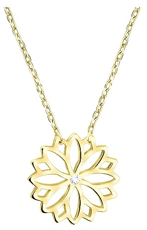 Sofia Milani - Damen Halskette 925 Silber - mit Zirkonia Steinen - Blumen Anhänger
