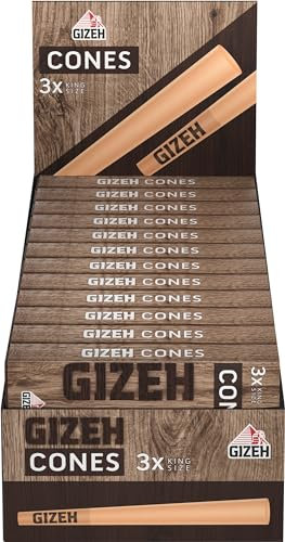 Gizeh Brown Cones + Tip 24 Packungen a 3 Stück