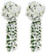 JUSTOYOU Artificial Wisteria Flower Garland,Faux Wisteria Hanging Flower White,Fake Hanging Basket Plant Silk Trailing Flower for Garden Wall Outdoor Inside Decoration（2pcs，White）