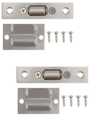 DOITOOL Lot De 2 Loquets De Porte De Placard En Acier Inoxydable Brossé Avec Gâche Dangle Robuste