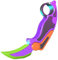 Rxuaw 3D Printing Fidget Toys Knife Small Radish Knife Decompression Fidget Toys for Kids Adults Push Card Small Toy