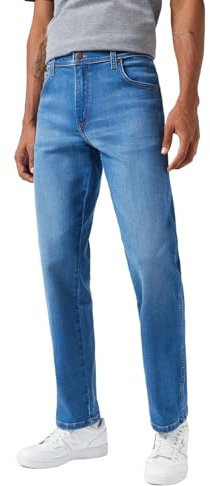 Wrangler Herren Jeans Texas - Regular Fit - Blau - Rustic W29-W50 Stretch, Größe:50W / 34L, Farbe:Rustic 112352715