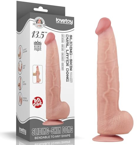 Lovetoy Sliding Skin Dildo, Nude, Ø6,2x34 cm