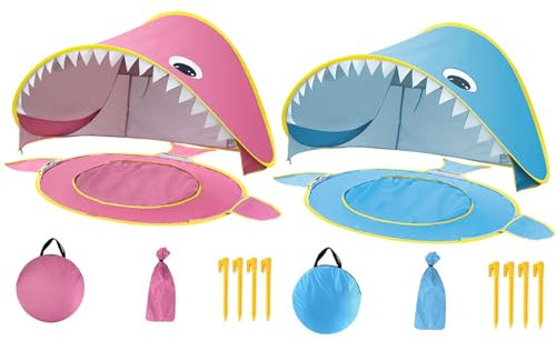 Tienda Playa Bebe, Tiendas de Campaña con Piscina para Niños, Carpa Plegable Portátil, Carpa para refugi Que bloquea el 95% de los Rayos UV, para Playa, jardín y Camping