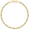 AMAR PRAGNA goldarmband herren vergoldet 585, armband gold herren, silber 925 armband herren, mens bracelet- herren schmuck massive- armband männer königskette 3 mm- 23 cm