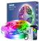 LED Strip 7m, Bluetooth RGB LED Streifen mit App-Steuerung und Fernbedienung, Sync mit Musik, LED Band für Schlafzimmer TV Zuhause Schrankdek