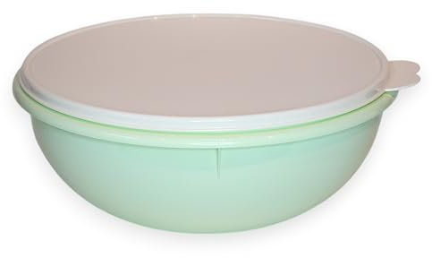 Tupperware Fix N Mix Grand bol Vert menthe avec joint blanc crème 26 tasses