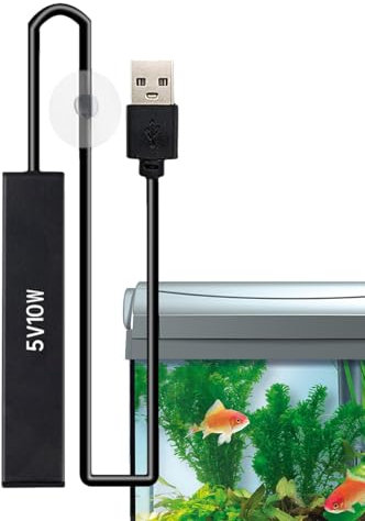 Chauffage submersible pour aquarium - Chauffage compact pour tortue - Chauffage d'aquarium submersible 5 W - Facile à utiliser - Chauffage submersible pour eau salée, eau douce, poissons sensibles
