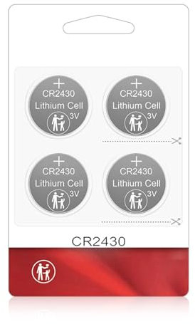 Piles bouton CR2430 3 V au lithium 3 V 285 mAh haute capacité pour télécommandes, montres et alarmes