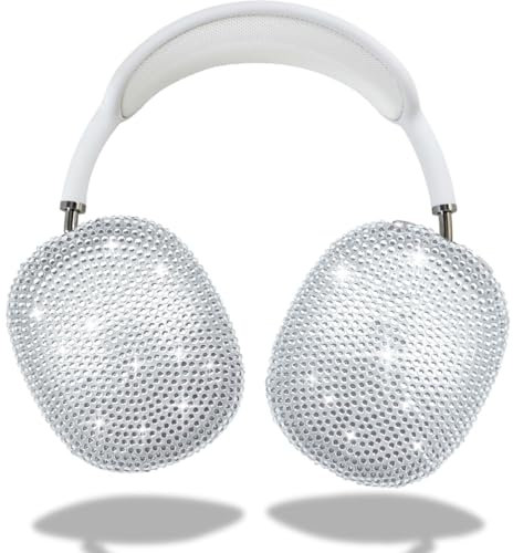 Crystal Cover for Airpods Max, Bling Rhinestone Apple Headphone Case Sparkling Cute Glitter Airpod pro max Ear Covers Protective Accessories