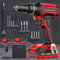 Cordless Drill Driver 21V, MHPRO Cordless Hammer Drill with 2 Batteries 2000mAh, 25+3 Torque, 42N.m Max 2 Speed, LED Light, 14PCS Accessories for Home and Garden DIY Project