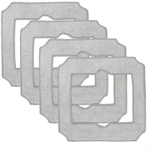 Waschbare Wischtücher aus saugfähigen Fasern, Ersatz-Wischpads für Ecovacs Winbot Mini Fensterreinigungsroboter (4 Stück)