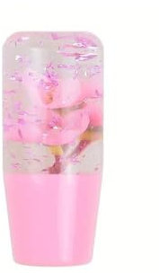 FIYVNSOP Schalthebel Pink Glitter Kirschblüten-Blumen-Schaltknauf Kristallharz-Styling-Schaltknauf Für Auto-Innenausstattung(10CM)