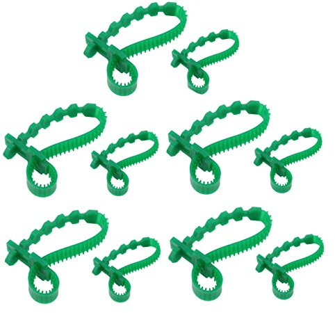 Toyvian 10pièces Colliers De Serrage pour Arbres Et Plantes Sangles Attache Et Support Plastique Épais pour Jardin