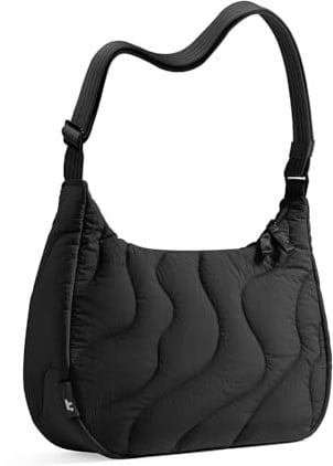 tomtoc 9L Puffer Sling Crossbody Bag Damen, Modische Nylon Moon Bag Damen mit Gut Sitzendem Schulterriemen, Passend für 11 Zoll iPad Pro M5 & Tägliche Essentials, Handtasche mit Innenfächern