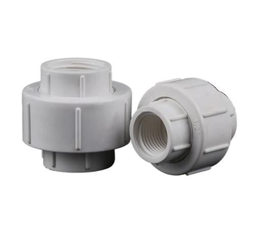 RAGOPILEN Raccords de tuyaux d'eau, Raccord Union fileté Femelle en PVC Blanc, Plusieurs Tailles, for réservoir d'eau d'irrigation de Jardin(1 1 inch)