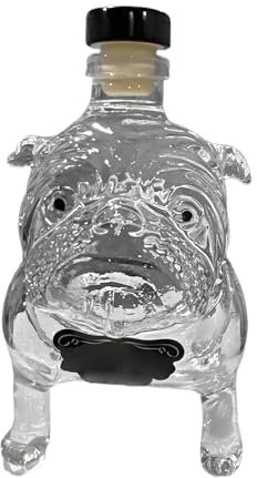 Dog Design Liquor Container, Bulldog Whiskey Bottle, Dog Decanter, for Home Bachelor Event Collector Red Wine Men Wedding Beer Father Day