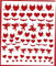 Love is in the Air Romantic Collection (# Valentine Love Heart Press On Nail Stickers ~ Red #)