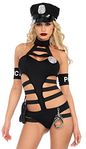 LEG AVENUE Damen Under Cover Cop Kost me, Schwarz, S EU