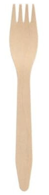 PAPSTAR 100 Gabeln, Holz Pure 16,5 cm, Sie erhalten 10 Packungen á 100 Stück (insgesamt 1000 Stück)