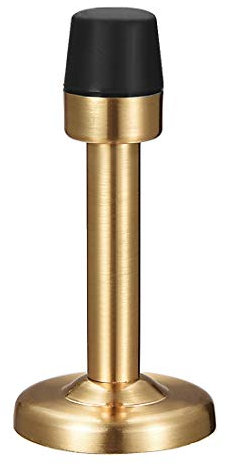 sourcing map Door Stopper Stop Bumper Wall Protector Sound Dampening Wall Mount w Rubber Tip Gold Tone