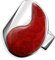Island Piercings Edler 925er Silber Ring roter Stein Silberring Design Handarbeit SR140